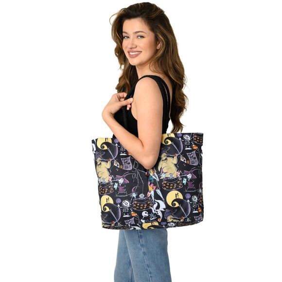 New Disney Women's Jack Skellington Tote Bag Nightmare Before Christmas - Picture 1 of 10